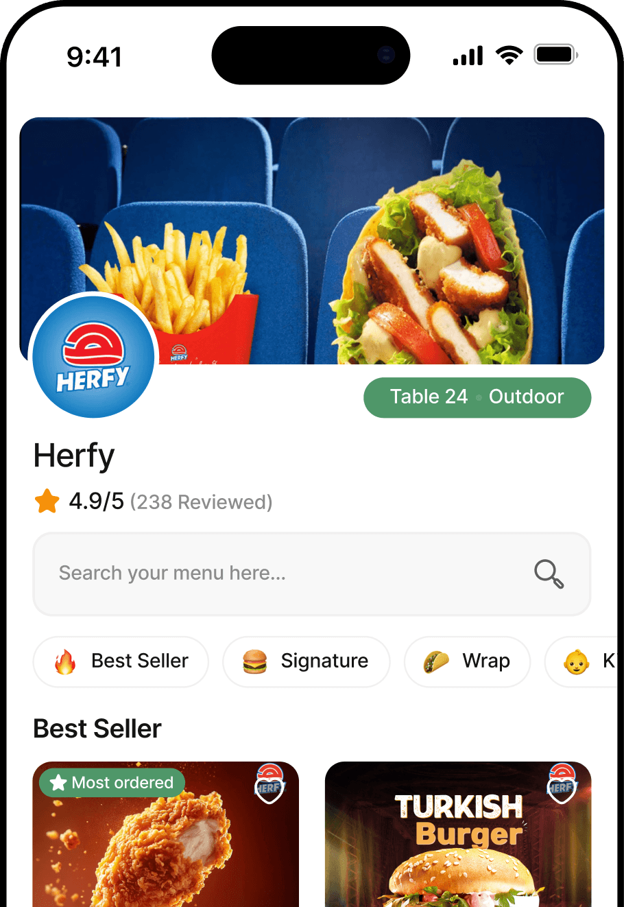 Browse the menu and place your order