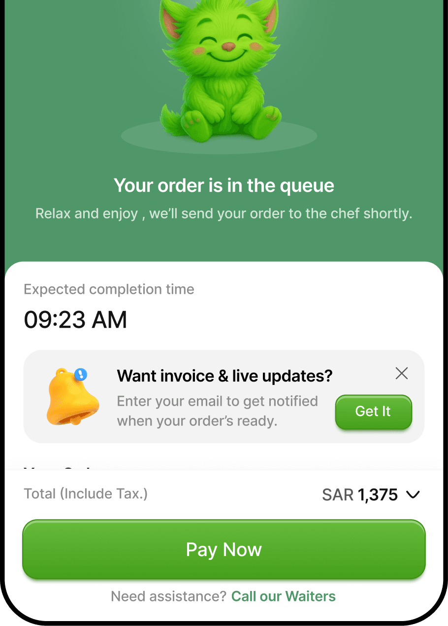 Track your order and complete the payment
